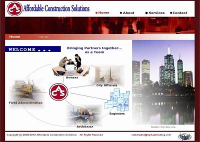 Photo of Affordable Construction Solutions website